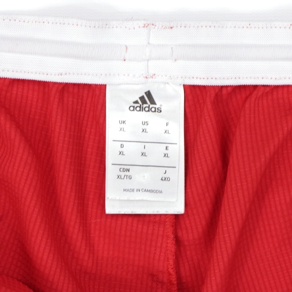 Vintage Adidas Striped Running Soccer Shorts Red - Picture 5 of 9